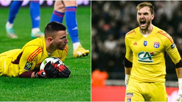 Anthony Lopes et Lucas Perri, les deux gardiens de l'OL