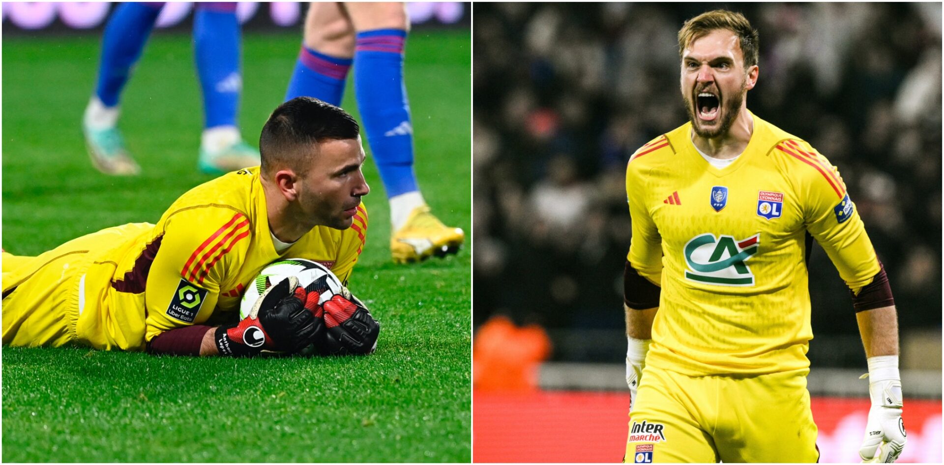 Anthony Lopes et Lucas Perri, les deux gardiens de l'OL