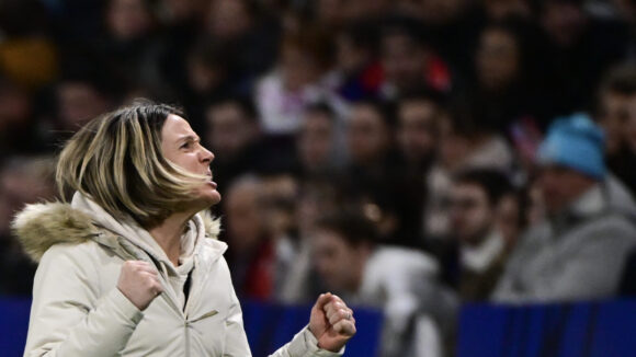 Sonia Bompastor après la qualification de l'OL contre Benfica.