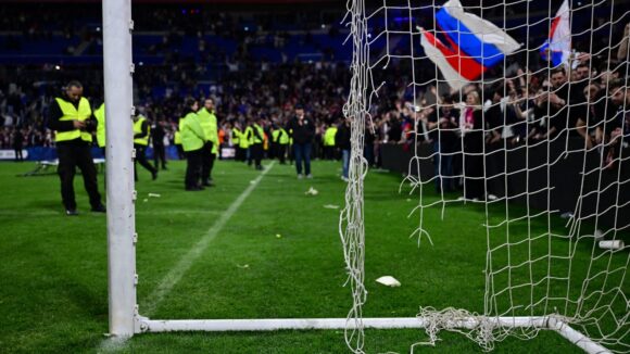 Le Parc OL suite à l'envahissement des supporters lors d'OL - Valenciennes