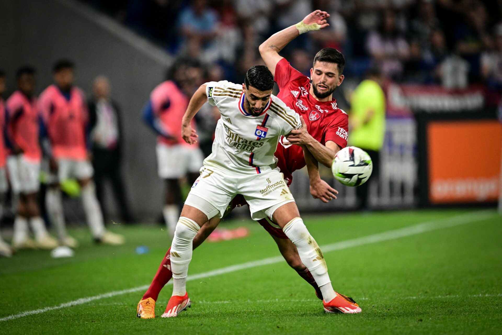 Saïd Benrahma lors d'OL - Brest