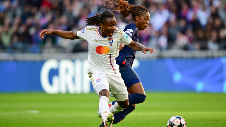 Melchie Dumornay lors d'OL - PSG