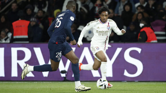 Malick Fofana (OL) face à Nordi Mukiele (PSG)