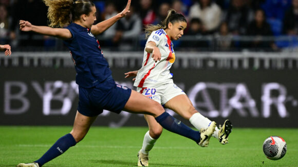 Delphine Cascarino sur sa frappe pour le 1er but de l'OL contre le PSG