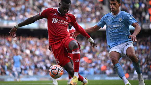 Moussa Niakhaté lors de Nottingham Forest - Manchester City.