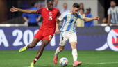 Nicolas Tagliafico lors d'Argentine - Canada
