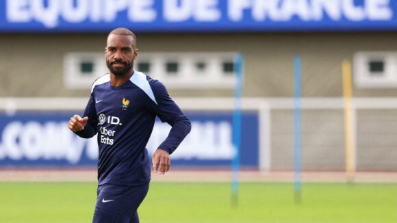 Alexandre Lacazette en préparation des JO 2024 avec la France