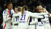 La joie des joueuses de l'OL contre le PSG