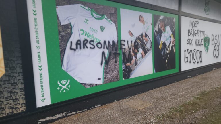 Les installations de Saint-Etienne encore victimes de tags de supporters de l’OL ?
