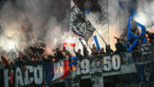 Les supporters de l'OL à Auxerre