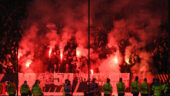 Les supporters de l'OL à Manchester