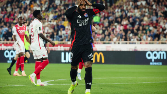 Alexandre Lacazette lors de Monaco - OL