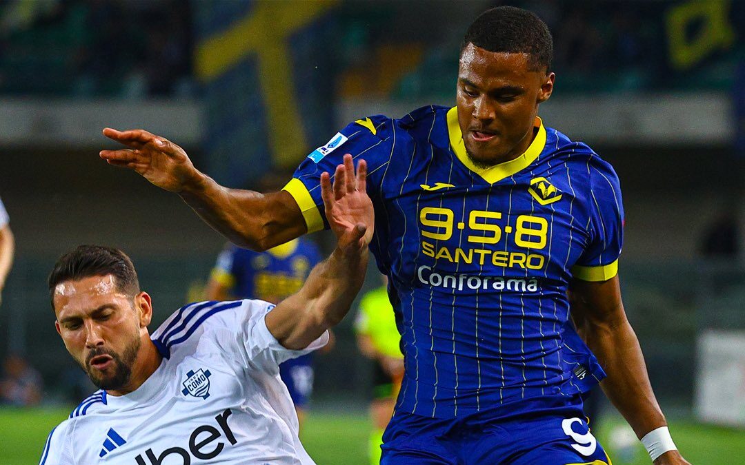 Amine Sarr avec l'Hellas Vérone