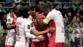 La joie des joueurs de Monaco contre Saint-Etienne