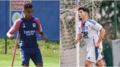 Laaziri et Gomes Rodriguez, deux jeunes joueurs de l'OL