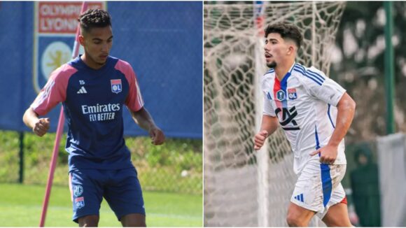 Laaziri et Gomes Rodriguez, deux jeunes joueurs de l'OL