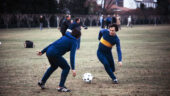Bernard Lacombe avec l'équipe de France lors de la Coupe du monde 1978