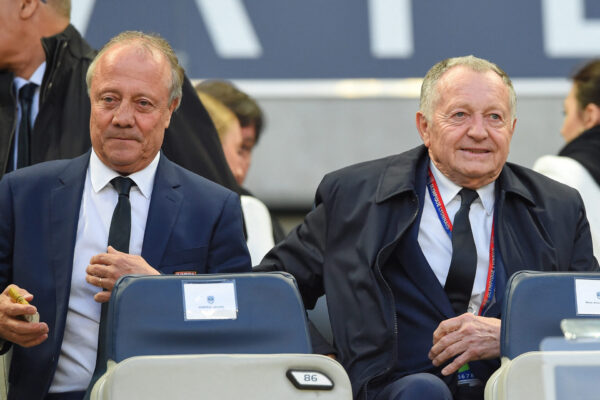 Jean-Michel Aulas et Bernard Lacombe lors de Bordeaux - OL
