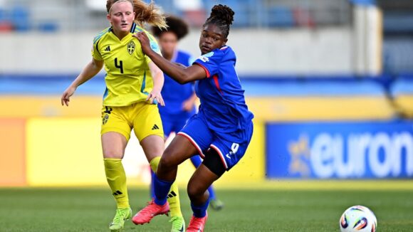 Liana Joseph avec l'équipe de France U19 à l'Euro