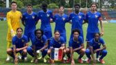 Kylian Negri et Kenan Doganay avec l'équipe de France U16