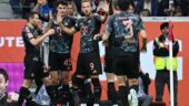 Harry Kane et les joueurs du Bayern Munich