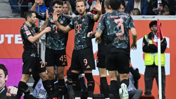 Harry Kane et les joueurs du Bayern Munich