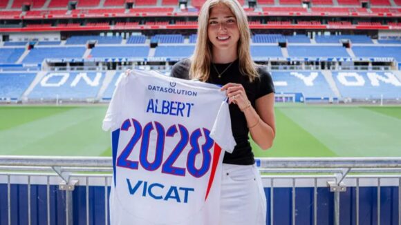 Korbin Albert, joueuses de l'OL l'Lyonnes