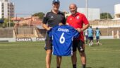 Philippe Eullafroy (à gauche) avec Johann Louvel, directeur de l'OL Académie, lors d'une venue au Dakar-Sacré Coeur