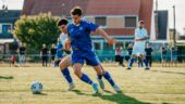 Un joueur du FBBP01 lors d'un amical cet été