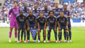 Les joueurs de l'OL contre Hambourg