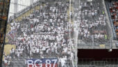 Le parcage des supporters de l'OL à Lens