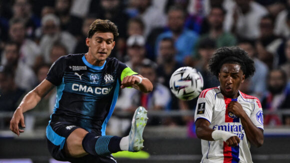 between Olympique Lyonnais (OL) and Malick Fofana (OL) et Leonardo Balerdi (OM)