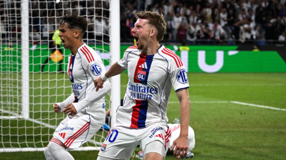 Pavel Sulc et Afonso Moreira (OL), face à l'OM