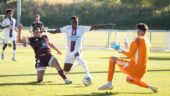 Ibrahim Halilou lors du match de la réserve de l'OL face à Bourgoin