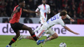Tyler Morton lors de Rennes - OL