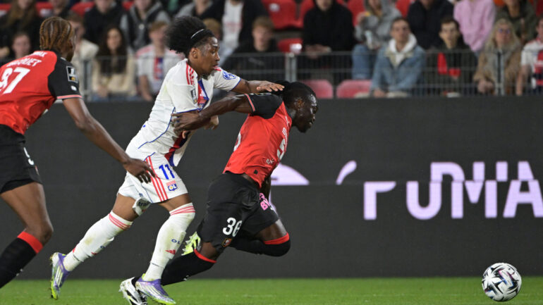 Malick Fofana lors de Rennes - OL
