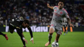 Martin Satriano lors d'OL - Angers