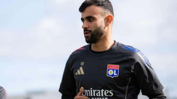 Rachid Ghezzal à l'entraînement de l'OL