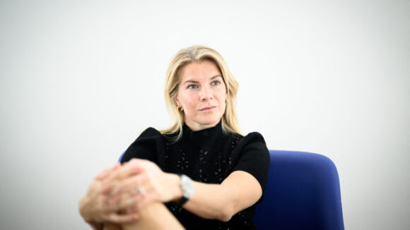 Ada Hegerberg au centre d'entraînement de l'OL en mai 2023