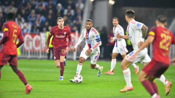 Corentin Tolisso (OL) face au RB Salzburg en Ligue Europa