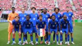 Justin Bengui avec l'équipe de France U20