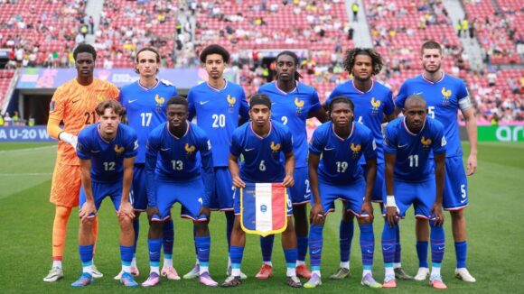 Justin Bengui avec l'équipe de France U20