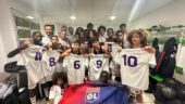 Les U15 de l'OL fêtent leur victoire contre Saint-Etienne