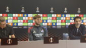 Tanner Tessmann en conférence avant OL - RB Salzbourg