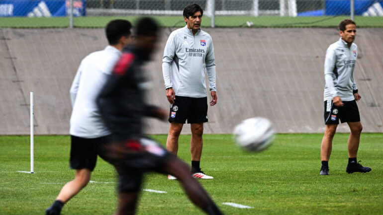 Paulo Fonseca, à l'entrainement de l'OL