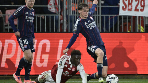 Tyler Morton lors de Brest - OL