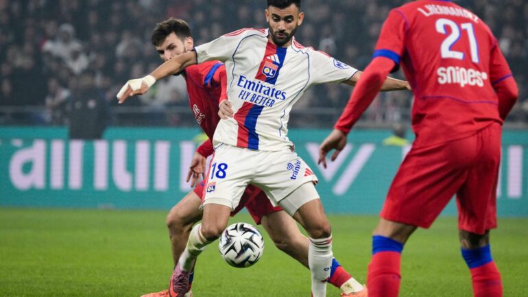 Rachid Ghezzal lors d'OL - PSG