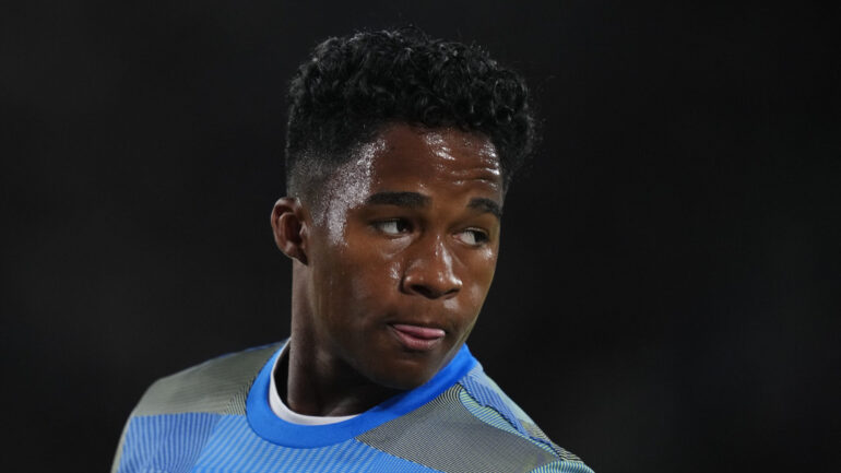 Endrick, attaquant prêté par le Real Madrid à l'OL