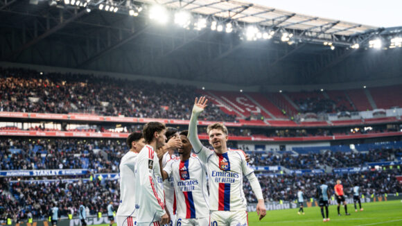 Pavel Sulc fêtant son but lors d'OL - Le Havre