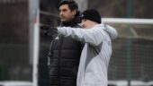 Paulo Fonseca et Adrien Tarascon à l'entraînement de l'OL